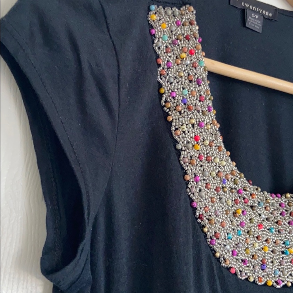 F21 Twenty One beaded top - Picture 2 of 8
